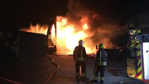 Craig Baker/Wiltshire and Dorset Fire Service Fire at Parnham House