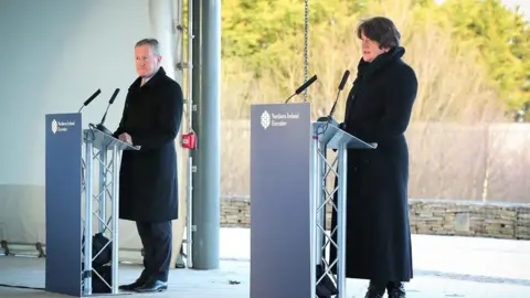 Pacemaker Conor Murphy and Arlene Foster