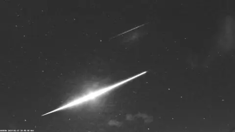 Meteor spotted over Devon caught on camera