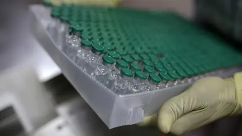 Getty Images A tray of Covishield doses