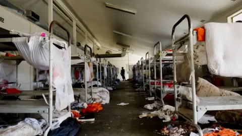 Getty Images Dirty beds, trash in a California prison