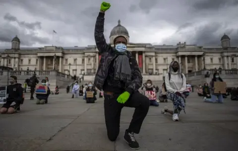 Getty Images Demonstrators in Trafalgar Square