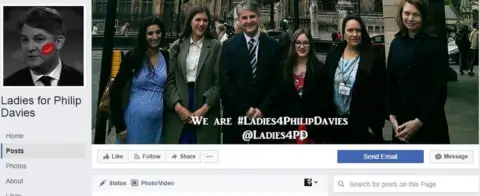 Ladies For Philip Davies/Facebook Screenshot from "Ladies for Philip Davies" which has spent around £40 on Facebook adverts, but the group says its campaign did not specifically target the General Election