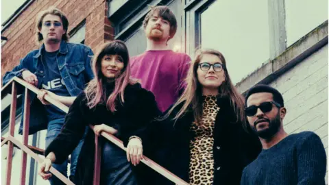 Chloe Lloyd Hushtones: Left to right Joe Dillon, Martha Goddard, Mick Campbell, Caitlin McPaul, Abraham Tesfachristos