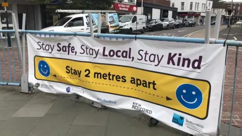 BBC Stay safe signs in town