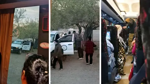 Submitted Photos taken secretly on a bus raided by armed men