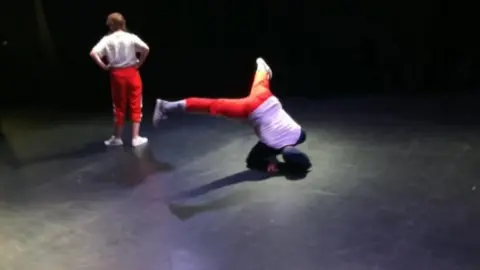 BBC Two hip hop dancers on stage