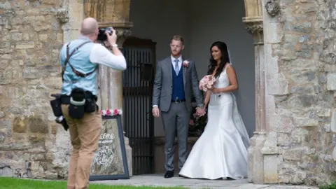 PA Ben Stokes and his wife Clare