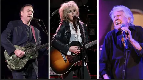 Getty Images/BBC Ralph McTell, Lucinda Williams, Graham Nash
