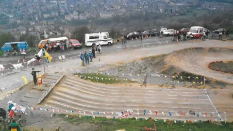 Daniel Barker Bolehills BMX track with racing lanes in the 1980s