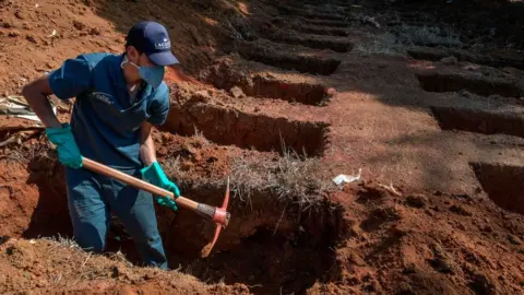 Getty Images Gravedigger in Brazil