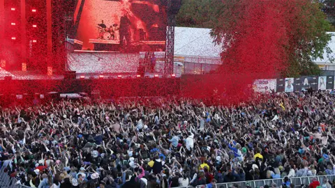 Confetti being released