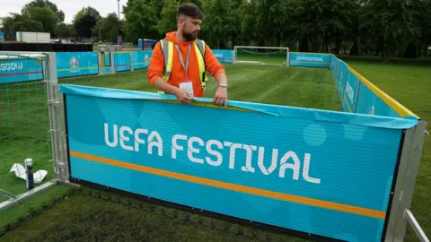 PA Media fan zone preparations