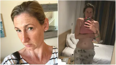 Anna Anna's face close up and her holding her top up taking photo