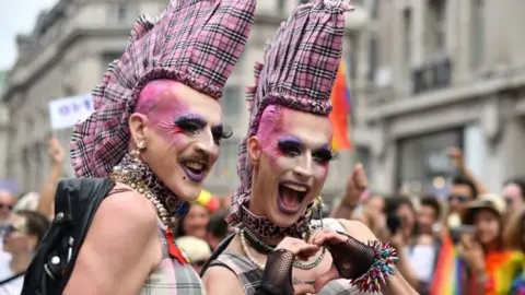 PA Media Revellers at London's Pride