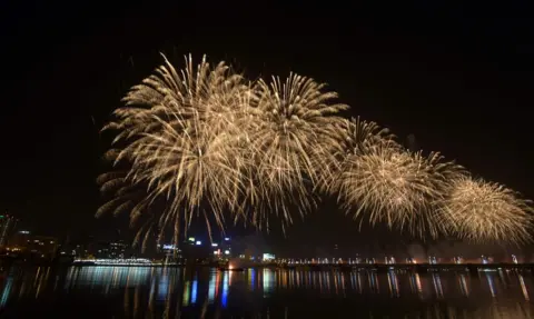AFP New Year's fireworks in Abidjan