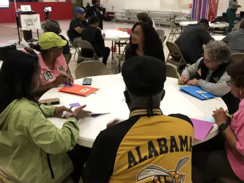 Beverly Cooper Voters in Mobile, Alabama attend a rally