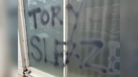 Peter Bone MP Vandalism on Peter Bone's office