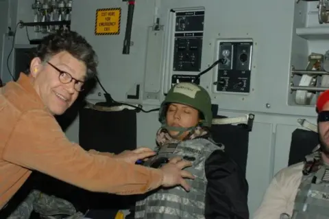 KABC Franken gropes the accuser while smiling