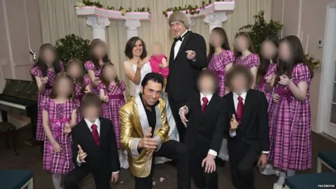 facebook The Turpin family with an Elvis impersonator in Las Vegas