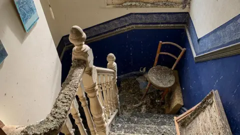 Webbers The pigeon droppings are 1ft (0.3m) high in places