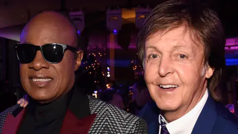 Getty Images Stevie Wonder and Sir Paul McCartney