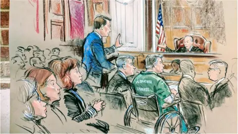 William Hennessy Jr Paul Manafort court sketch