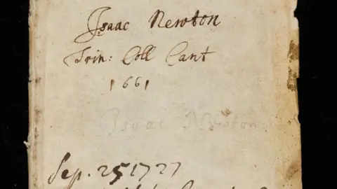 Cambridge University Library Isaac Newton notebook