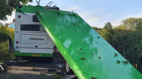 Martin Philpott Damaged bus