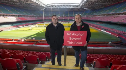 WRU WRU chief executive Martyn Phillips and stadium manager Mark William