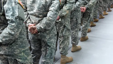 Getty Images US soldiers lining up