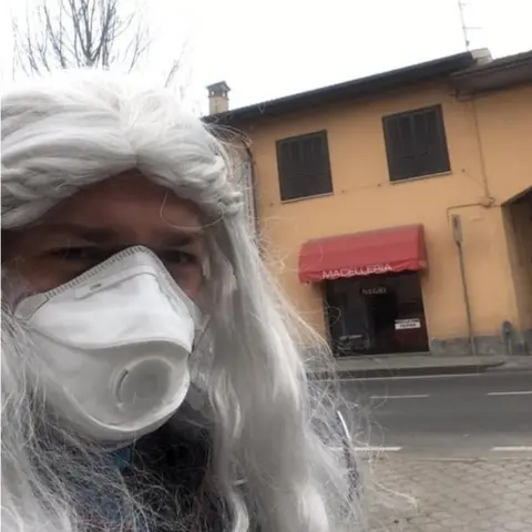 Daniele Rivazzo Shopping on the day of carnival in San Fiorano