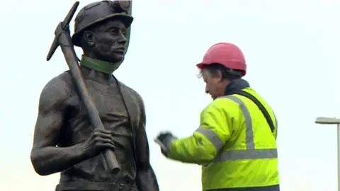 BBC Mining statue