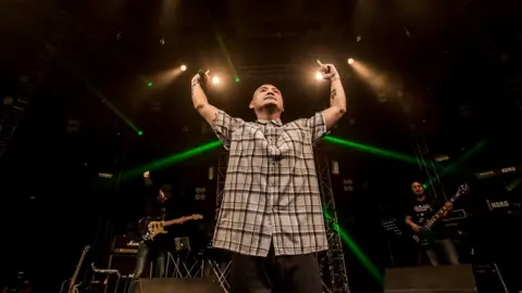 Handout Phyo Zeya Thaw performs on stage