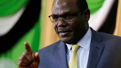 Reuters Wafula Chebukati addresses a news conference at the Bomas of Kenya, in Nairobi, Kenya October 18, 2017