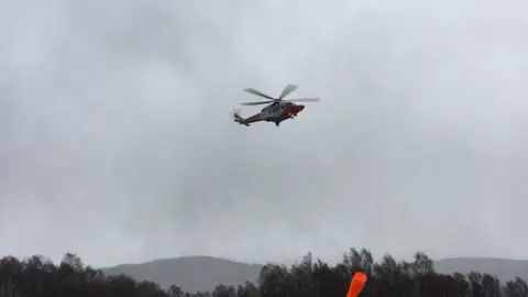 BBC Coastguard helicopter involved in rescue effort