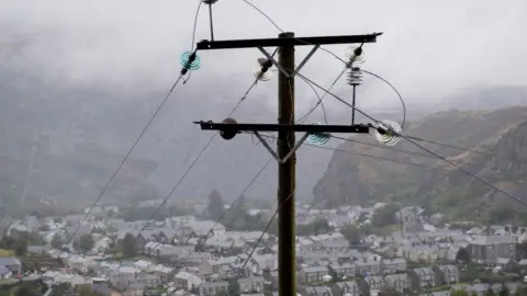 Richard Baker Electricity line above Blaenau Ffestiniog