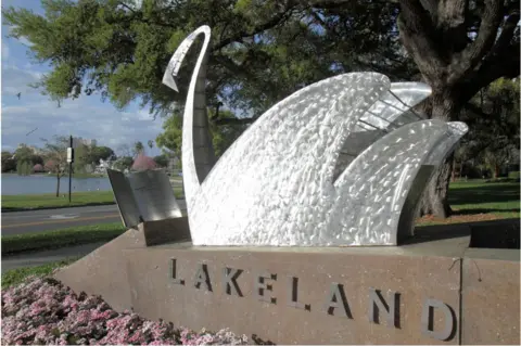 Getty Images A Lakeland sculpture of a swan