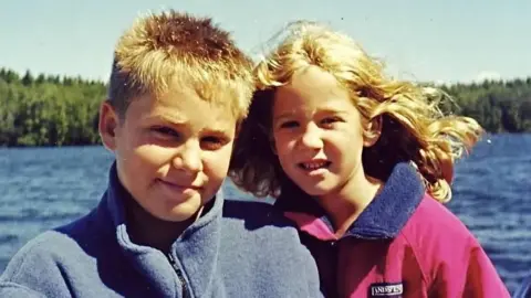 Tina Stevenson Cooper Stevenson and his sister Katie