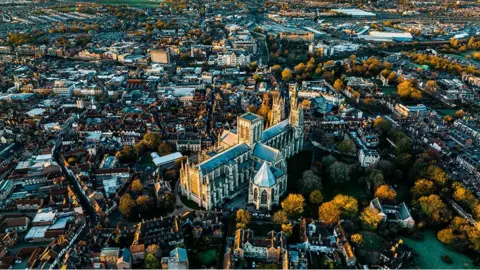 CHUNYIP WONG / Getty Aerial view of York