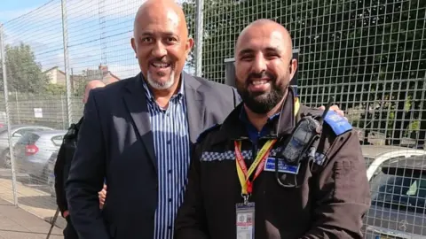 Desmond Brown Group chairman Desmond Brown with a PCSO