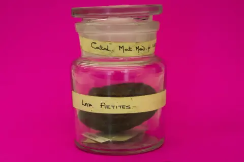 BBC Jar containing Lapis Aetites, the Eagle Stone, 18th century