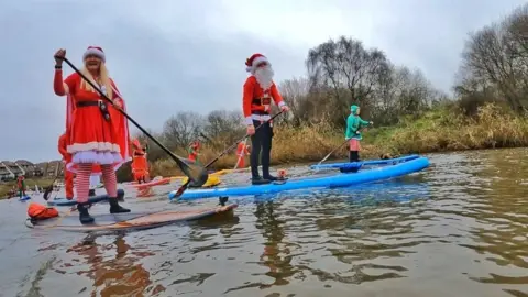 The Real Dorset SUP Community Festive paddle