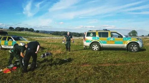 Derbyshire Police Emergency Services at Magpie Mine