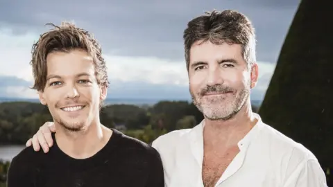 ITV Louis Tomlinson and Simon Cowell