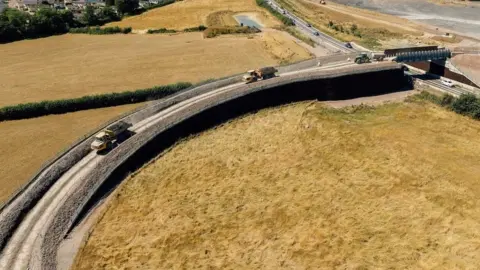 National Highways The temporary bridge above A303