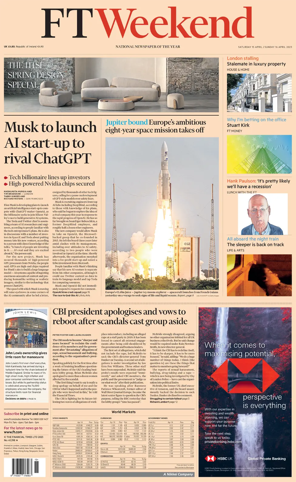 Financial Times Front Page