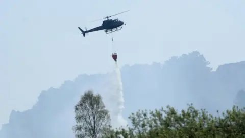 PA Helicopter water drop