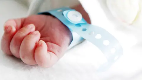 Getty Images Baby's hospital identification tag