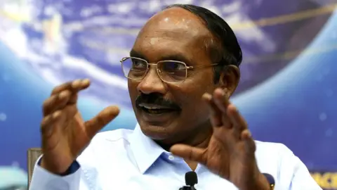 EPA K Sivan, chairman of the Indian Space Research Organisation, speaks during a media event in Bangalore, 1 January 2020